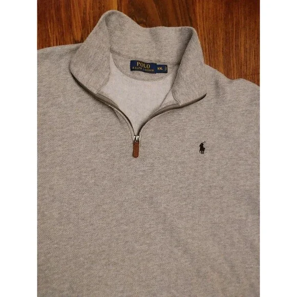 POLO ralph lauren quarter zip pullover Herringbone Knit XXL - Picture 2 of 7
